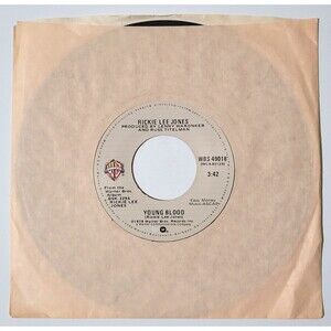 Rickie Lee Jones Young Blood / Coolsville 45 RPM Vinyl Warner Bros. M- Rock '79